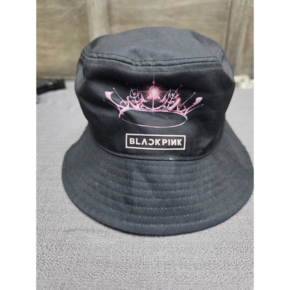 BLACKPINK Reversible Bucket Hat Pink Crown Logo Official Merch One Size
